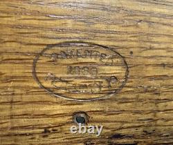 Antique Singer Sewing Puzzle Box With Attachments Oak Dovetailed Patented 1889