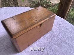 Antique Singer Sewing Puzzle Box With Attachments Oak Dovetailed Patented 1889