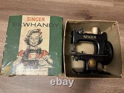 Antique Singer Toy Sewing Machine With Box and Instruction Manual Free Shipping