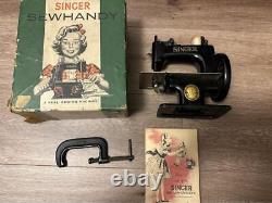 Antique Singer Toy Sewing Machine With Box and Instruction Manual Free Shipping