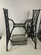 Antique Singer Treadle Sewing Machine Cast Iron Base W Wheel And Foot Plate