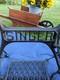 Antique Singer Treadle Sewing Machine Cast Iron Stand Table Base Works See Video