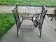 Antique Singer Treadle Sewing Machine Cast Iron Stand Table Base Works See Video