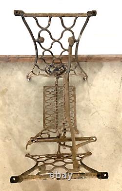 Antique Singer Treadle Sewing Machine Cast Iron Table Base Legs, Repurpose