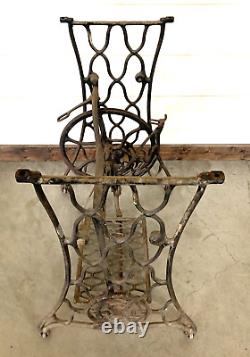 Antique Singer Treadle Sewing Machine Cast Iron Table Base Legs, Repurpose