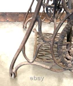 Antique Singer Treadle Sewing Machine Cast Iron Table Base Legs, Repurpose