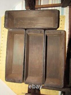 Antique Singer Treadle Sewing Machine Drawer Set, 4 Drawer in Frame / Carriage