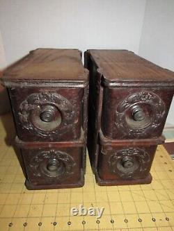 Antique Singer Treadle Sewing Machine Drawer Set, 4 Drawer in Frame / Carriage