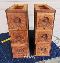 Antique Singer Treadle Sewing Machine Drawers, Set of 6 and Cabinets