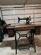 Antique Singer Treadle Sewing Machine In Cabinet Ab Series