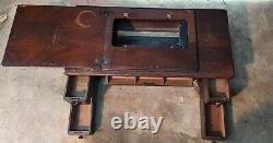 Antique Singer Treadle Sewing Machine Table Top With Drawers
