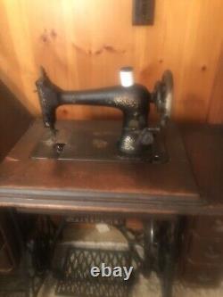 Antique Singer Treadle Sewing Machine With Cabinet