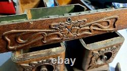 Antique Singer Treadle Sewing Machine Wood Drawers 7 Nice Ornate Boxes & Frame