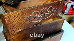 Antique Singer Treadle Sewing Machine Wood Drawers 7 Nice Ornate Boxes & Frame