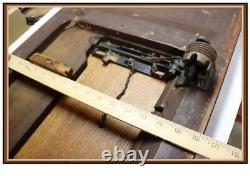 Antique Singer Treadle Sewing Machine Wooden Cabinet Top For Ab- 1927 Model