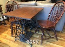 Antique Singer Treadle table/chair set