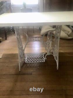 Antique Singer base cast iron sewing machine table