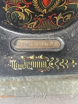 Antique Singer sewing machine 1910 G8859626 Working Used Condition Fast Ship