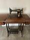 Antique Singer Sewing Machine And Cabinet 1919 Beautiful! Red Eye Local Pick