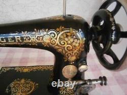 Antique / Vintage 1906 SINGER 27 TIFFANY GINGERBREAD Sewing Machine Rare