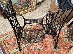 Antique Vintage Cast Iron Singer Treadle Sewing Machine Base Table Repurpose