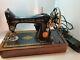 Antique Vintage Electric Singer Sewing Machine With Case & Accessories Y3785648