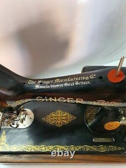 Antique Vintage Electric Singer Sewing Machine with Case & Accessories Y3785648