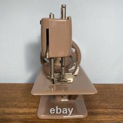 Antique Vintage Hand Crank Sewing Machine SINGER Brown Toy Display Junk withBox