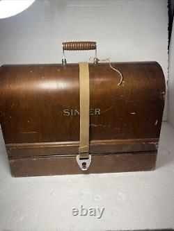 Antique Vintage Heavy Duty Singer 99-13 Sewing Machine With Case + more-read