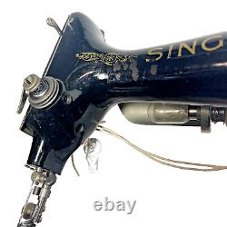 Antique Vintage Heavy Duty Singer 99-13 Sewing Machine With Case + more-read