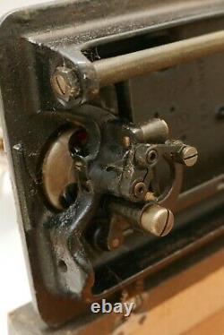Antique Vintage SINGER Model 66 Sewing Machine AG 1946 Fresh Belt, LED Light