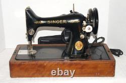 Antique/Vtg Ornate 1949 SINGER Motorized SEWING MACHINE BENTWOOD CASE BZ15-8