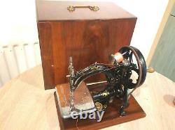 Antique Wilcox and Gibbs Chainstitch HandCrank Sewing machine