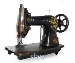 Antique industrial Singer 44K1 heavy duty sewing machine canvas DENIM LEATHER