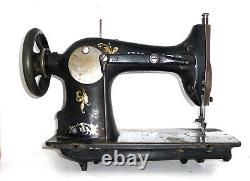 Antique industrial Singer 44K1 heavy duty sewing machine canvas DENIM LEATHER