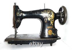 Antique industrial Singer 44K1 heavy duty sewing machine canvas DENIM LEATHER