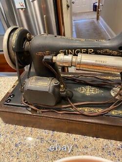 Antique portable electric singer sewing machine