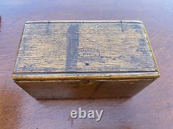 Antique singer pedal sewing machine with Oak Wooden Puzzle Box & Parts, N523041