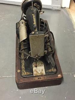 Antique singer portable sewing machine