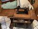 Antique Singer Sewing Machine And Cabinet Works / Needs New Belt