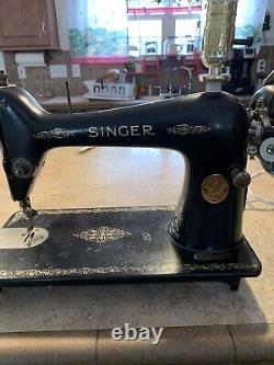 Antique singer sewing machine lamp