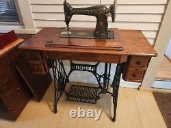 Antique singer treadle sewing machine