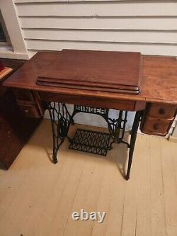 Antique singer treadle sewing machine