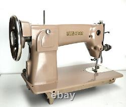 Antique vintage FRENCH made SINGER 15B sewing machine 15K vtg 15 201K tan