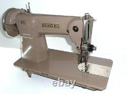 Antique vintage Singer 15B tan sewing machine leather denim canvas 15K 201K