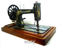 Antique vintage Singer 48K black wheel sewing machine hand crank original rare
