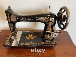 Beautiful 1906 Singer Treadle Sewing Machine Head 27 Pheasant Sews Perfect