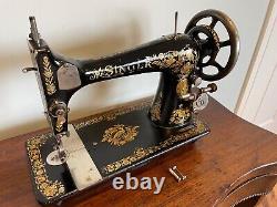 Beautiful 1906 Singer Treadle Sewing Machine Head 27 Pheasant Sews Perfect