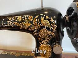 Beautiful 1906 Singer Treadle Sewing Machine Head 27 Pheasant Sews Perfect