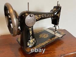 Beautiful 1906 Singer Treadle Sewing Machine Head 27 Pheasant Sews Perfect